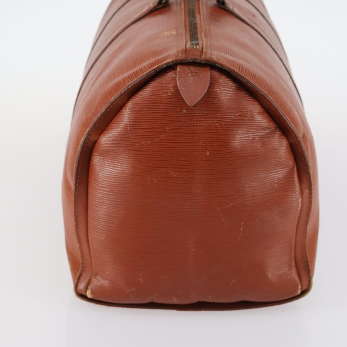 LOUIS VUITTON Epi Keepall 45 Boston Bag Vintage Brown M42978 LV Auth 137926