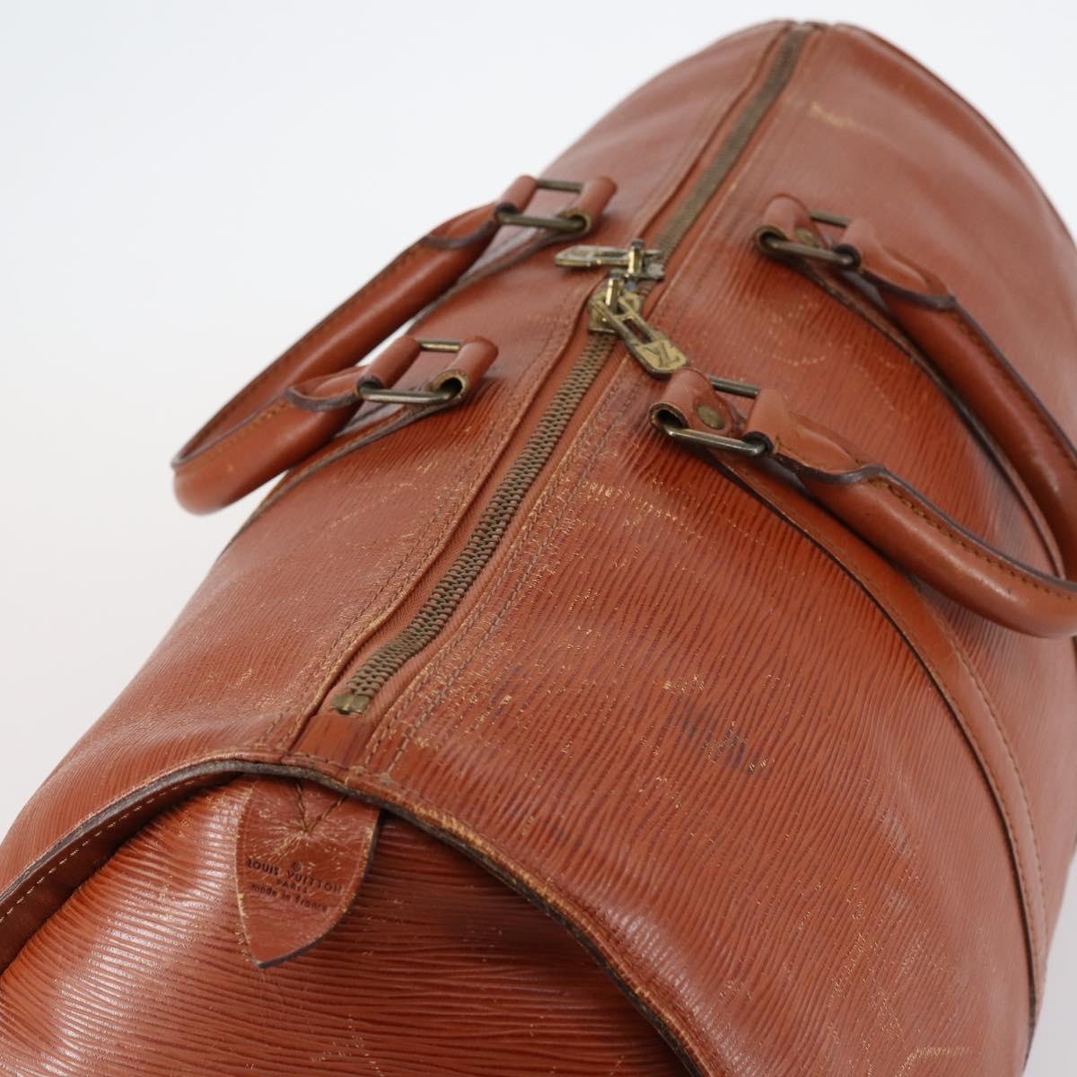 LOUIS VUITTON Epi Keepall 45 Boston Bag Vintage Brown M42978 LV Auth 137926