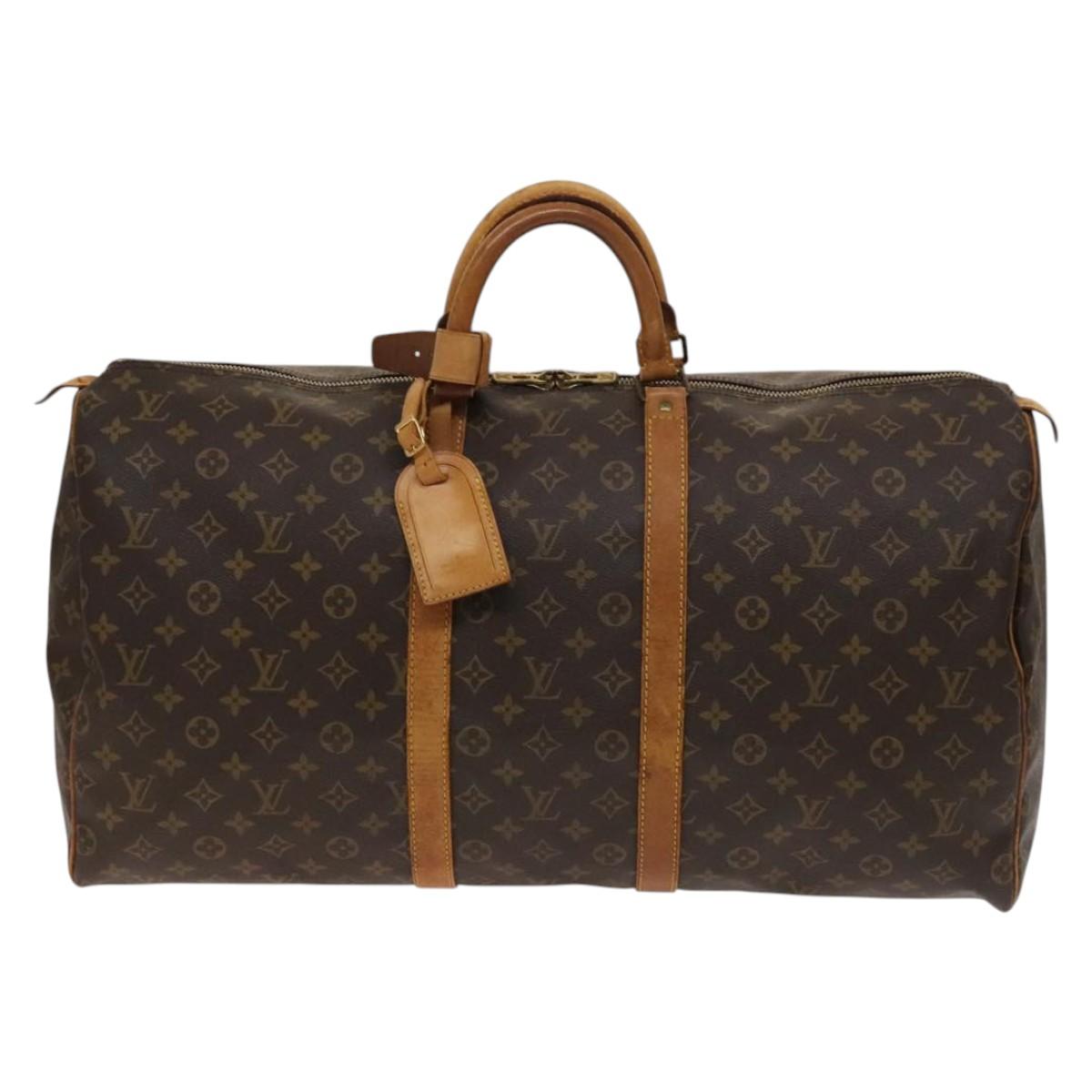 LOUIS VUITTON Monogram Keepall 55 Boston Bag M41424 LV Auth 137935