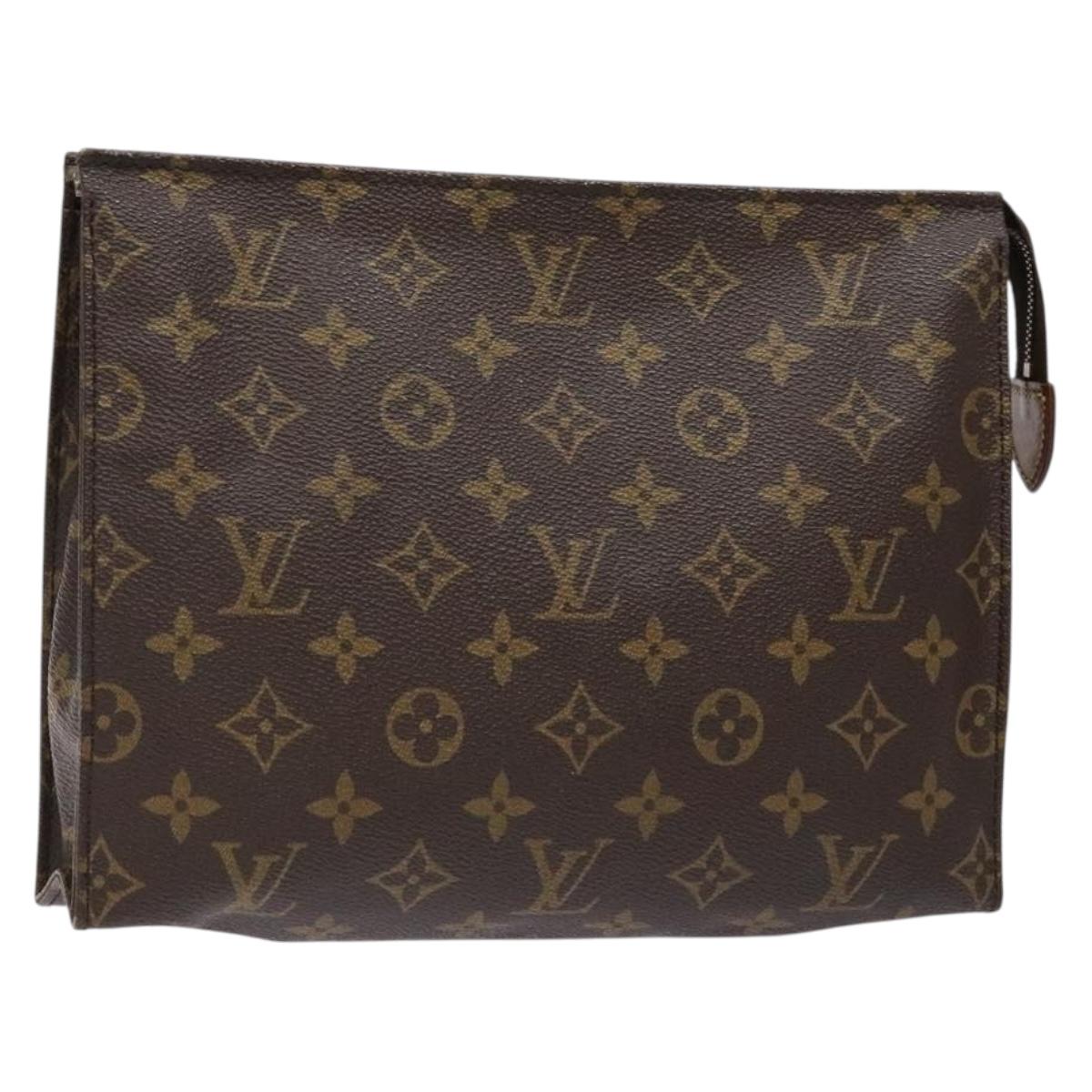 LOUIS VUITTON Monogram Poche Toilette 26 Pouch M47542 LV Auth 137944