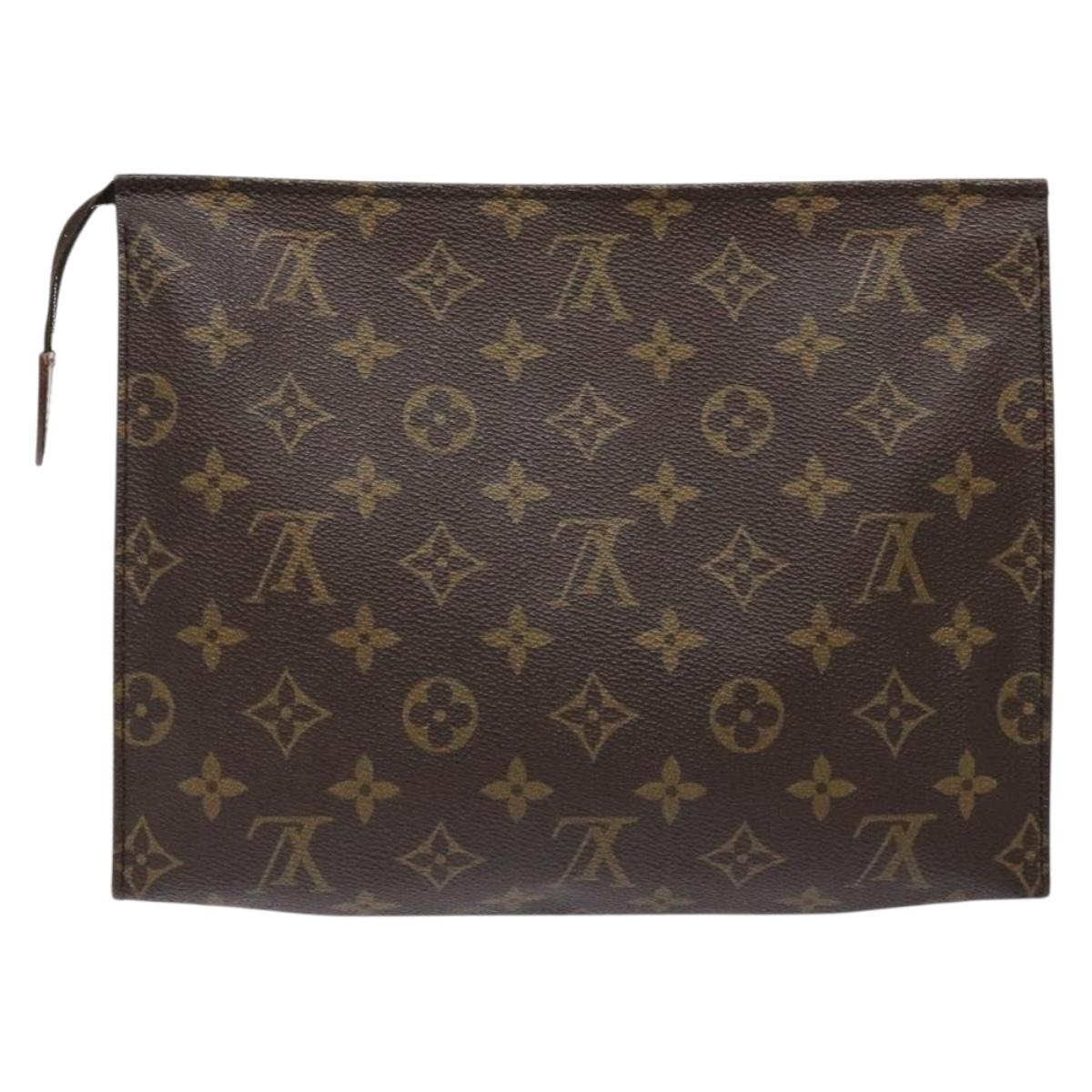 LOUIS VUITTON Monogram Poche Toilette 26 Pouch M47542 LV Auth 137944