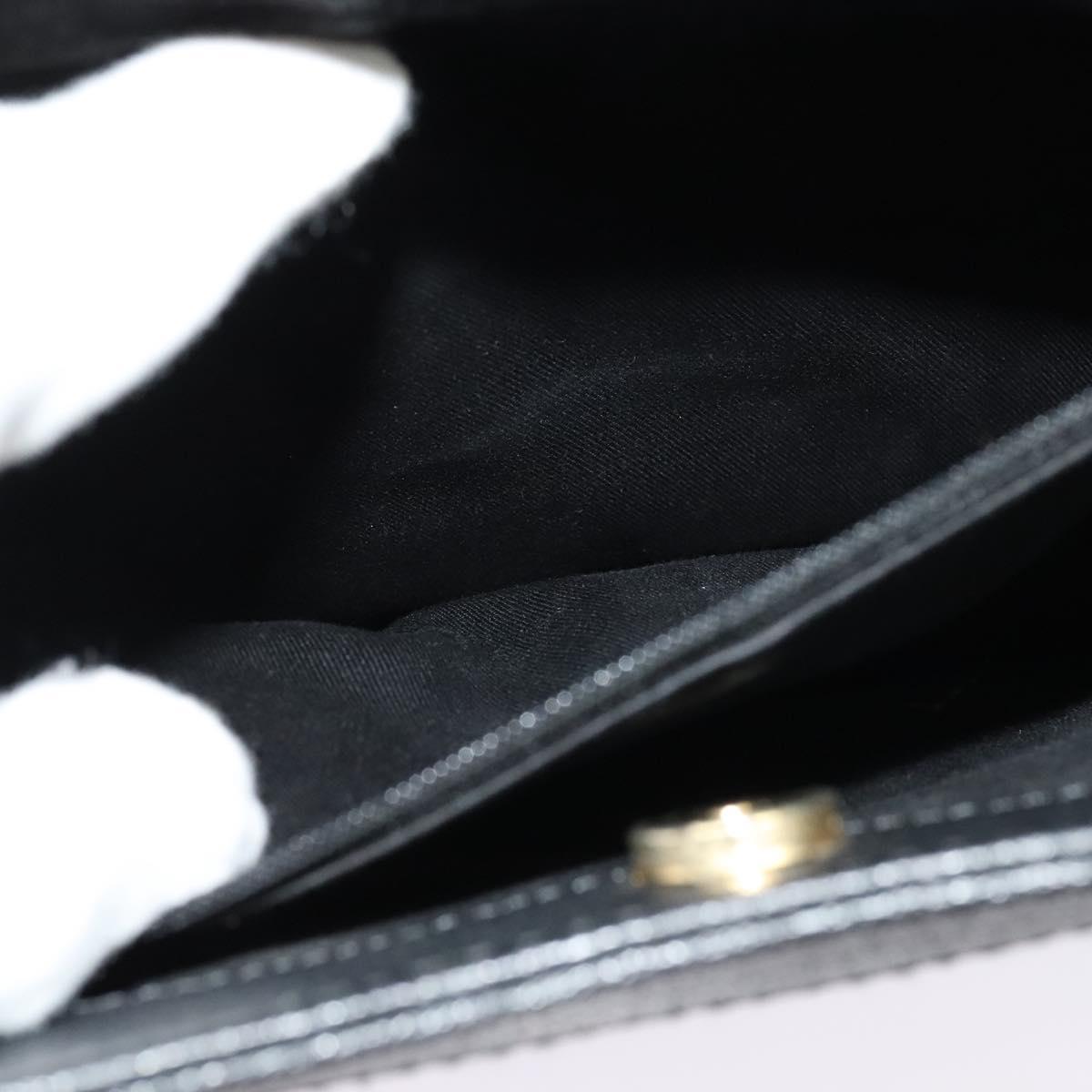 GUCCI Bamboo Hand Bag Leather Black Gold 002 1186 0260 Auth 137974