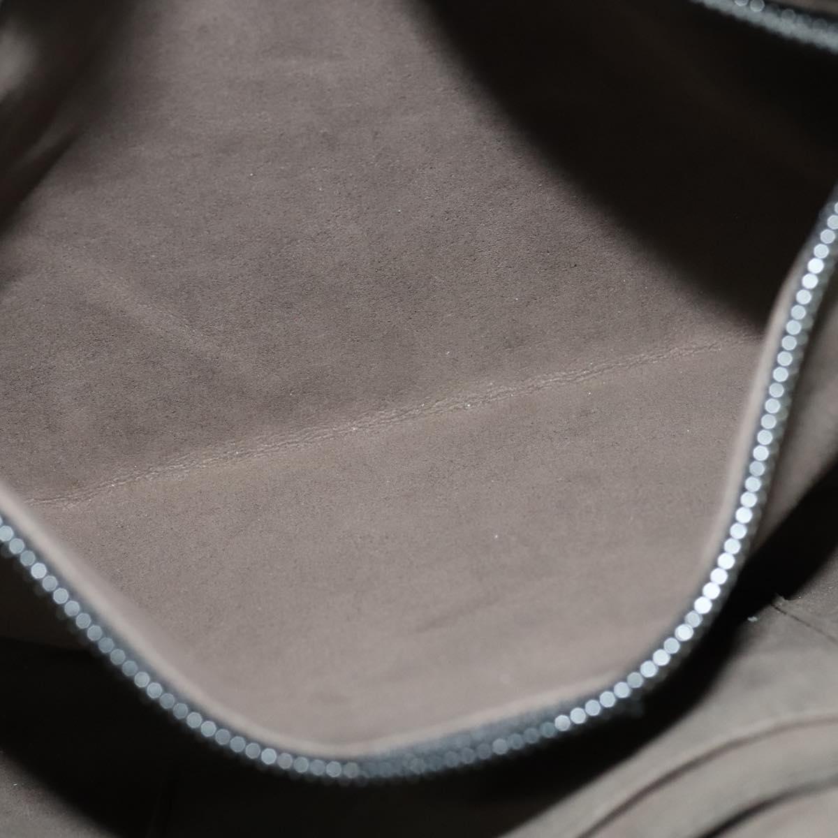 GUCCI GG Canvas Guccissima Shoulder Bag Leather Silver Black 406410 Auth 137990