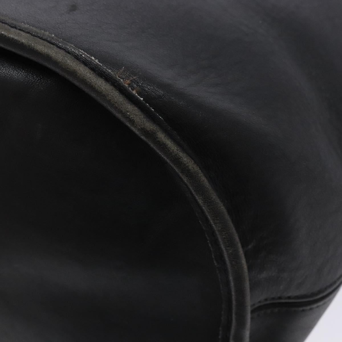 Coach Shoulder Bag Leather Black Gold Auth 137996