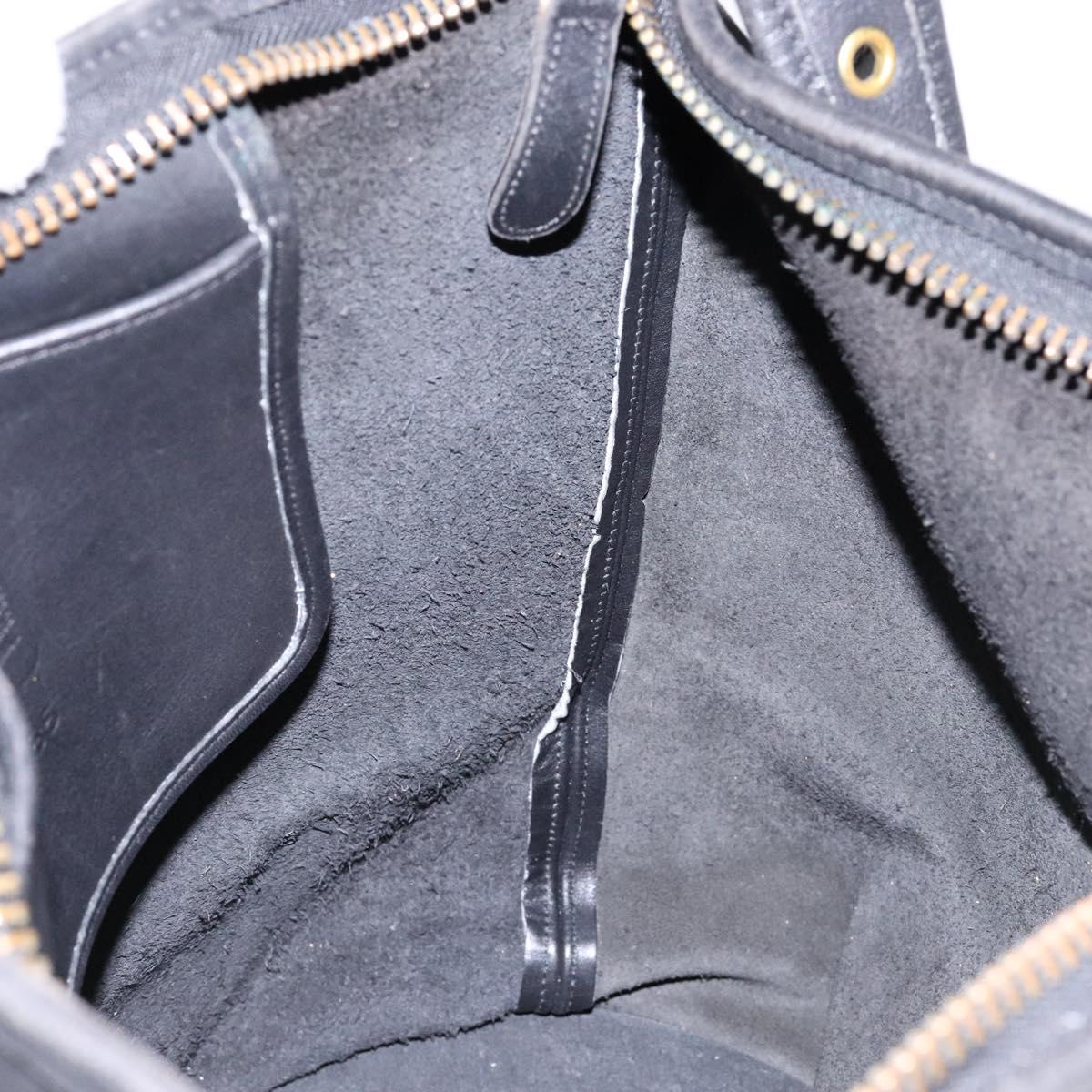 Coach Shoulder Bag Leather Black Gold Auth 137996