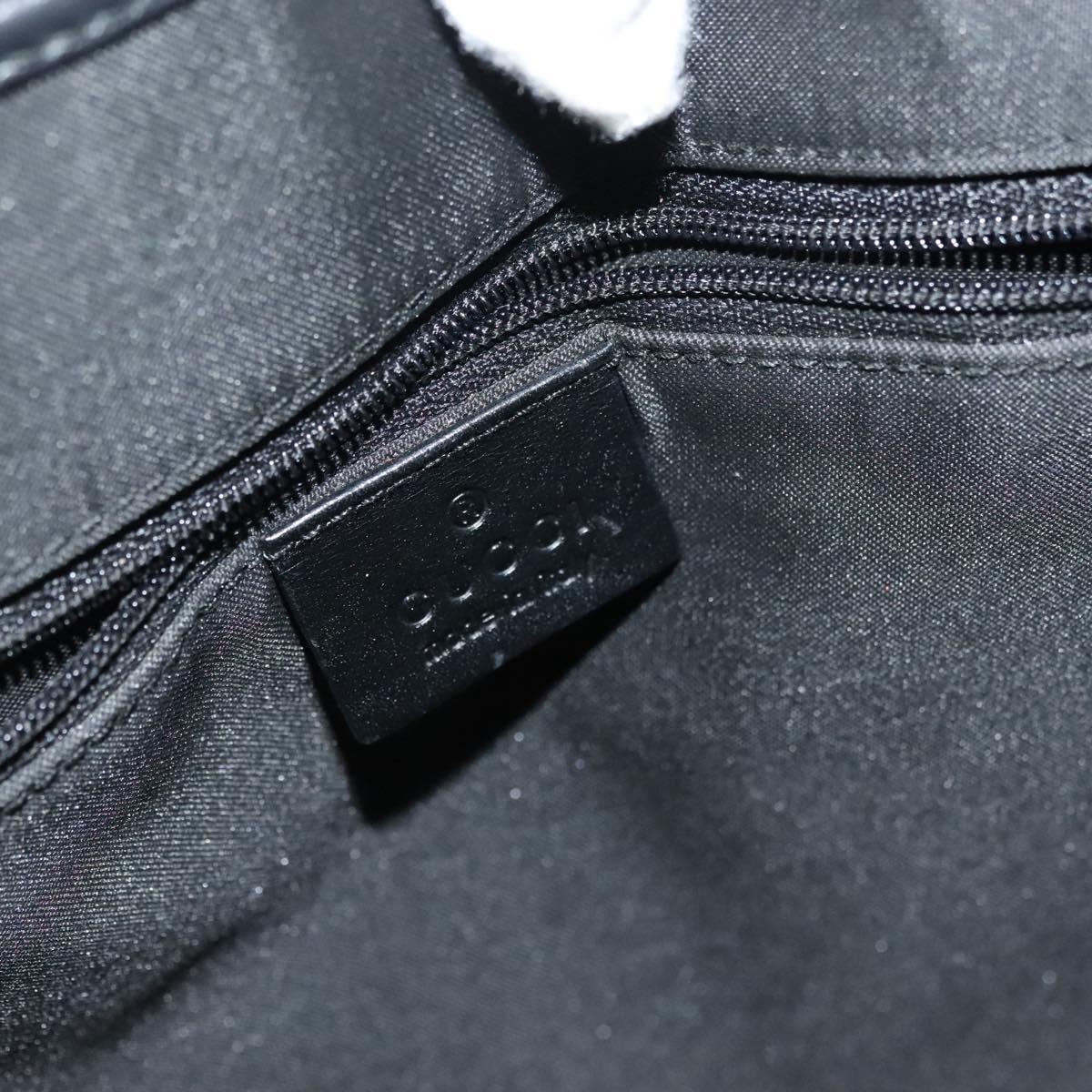 GUCCI GG Canvas Jackie Shoulder Bag Black Silver 001 3346 Auth 137999