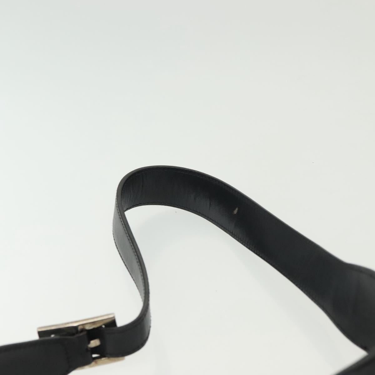GUCCI GG Canvas Jackie Shoulder Bag Black Silver 001 3346 Auth 137999