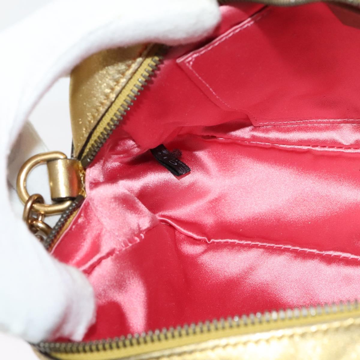 GUCCI GG Marmont Small Camera bag Chain Bag Leather Gold 447632 Auth 138001V