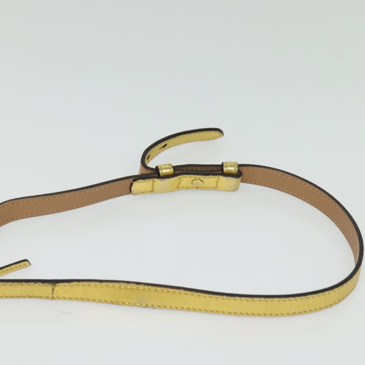 GUCCI GG Marmont Small Camera bag Chain Bag Leather Gold 447632 Auth 138001