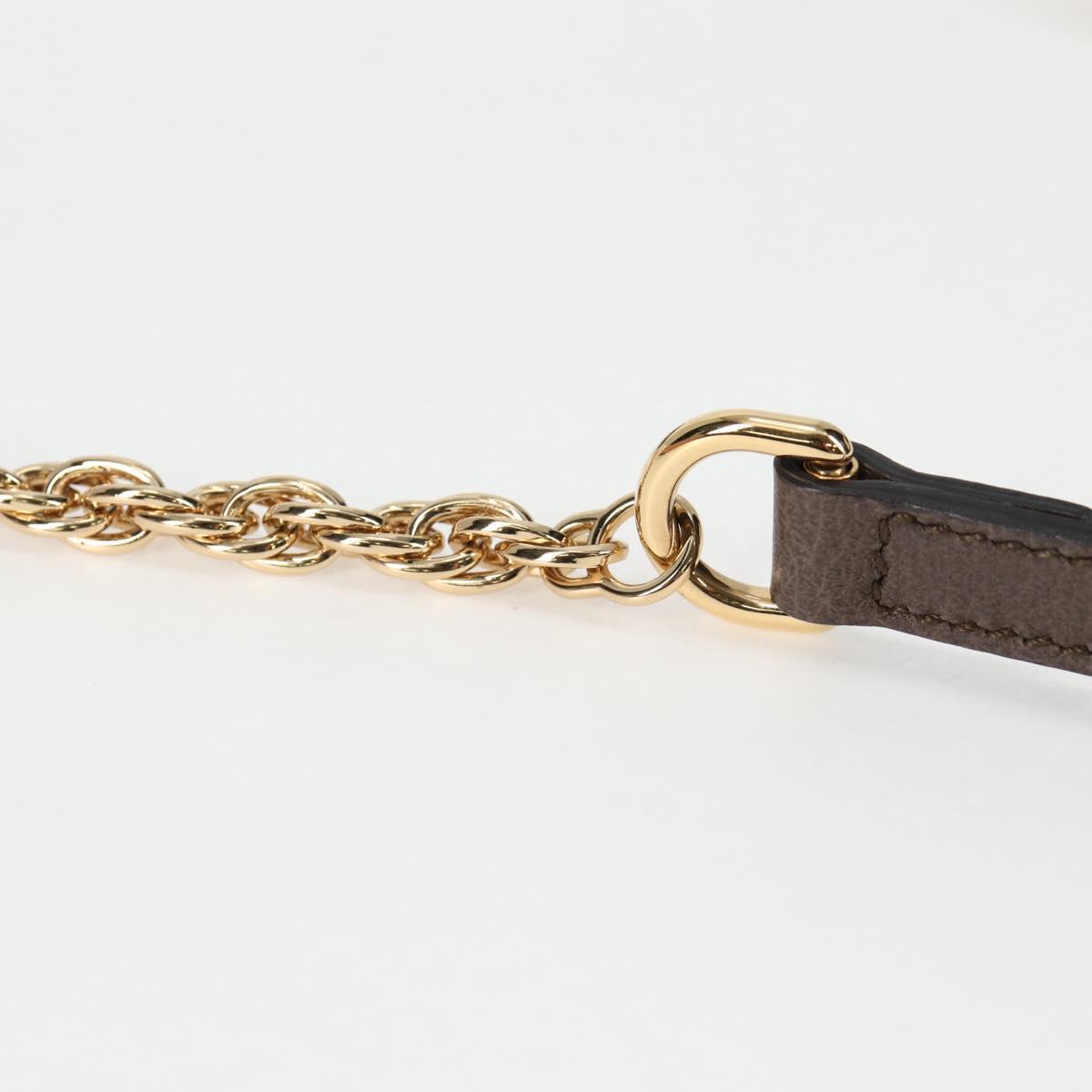 GUCCI GG Supreme Ophidia Chain Web Sherry Line Bag PVC Beige 550618 Auth 138002A