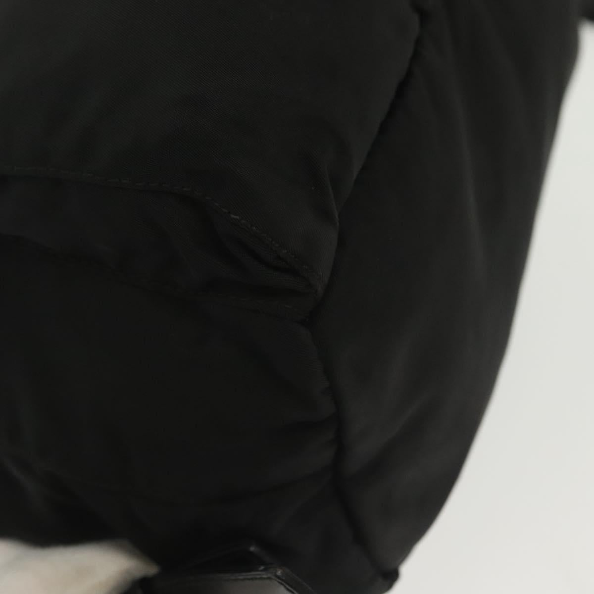 PRADA Backpack Nylon Black Silver Auth 138031