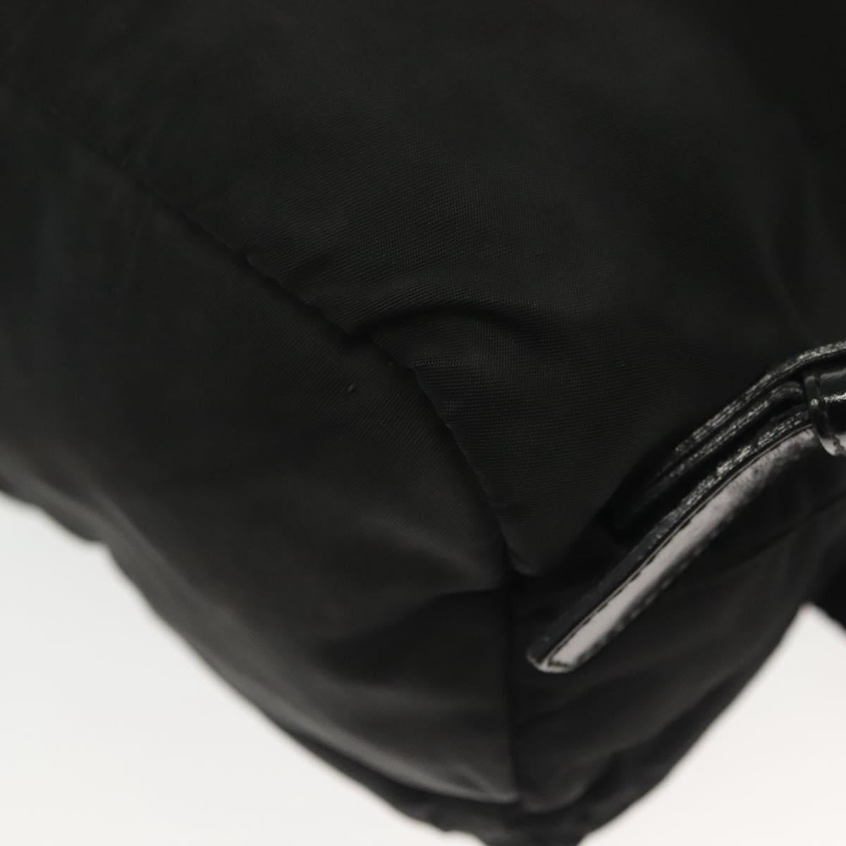 PRADA Backpack Nylon Black Silver Auth 138031