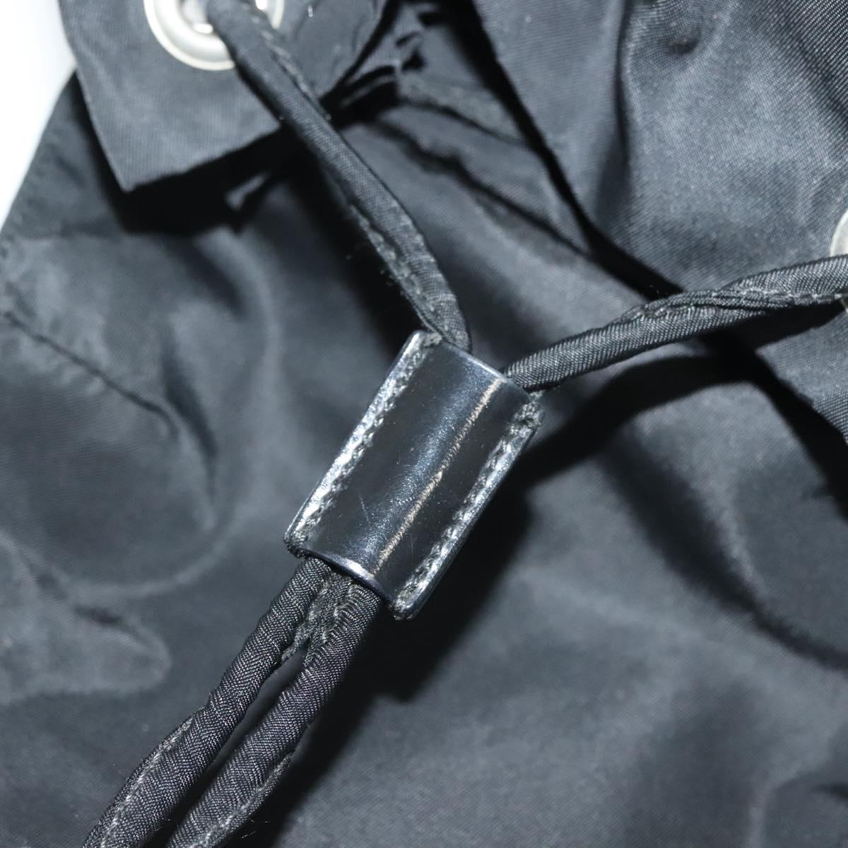 PRADA Backpack Nylon Black Silver Auth 138031