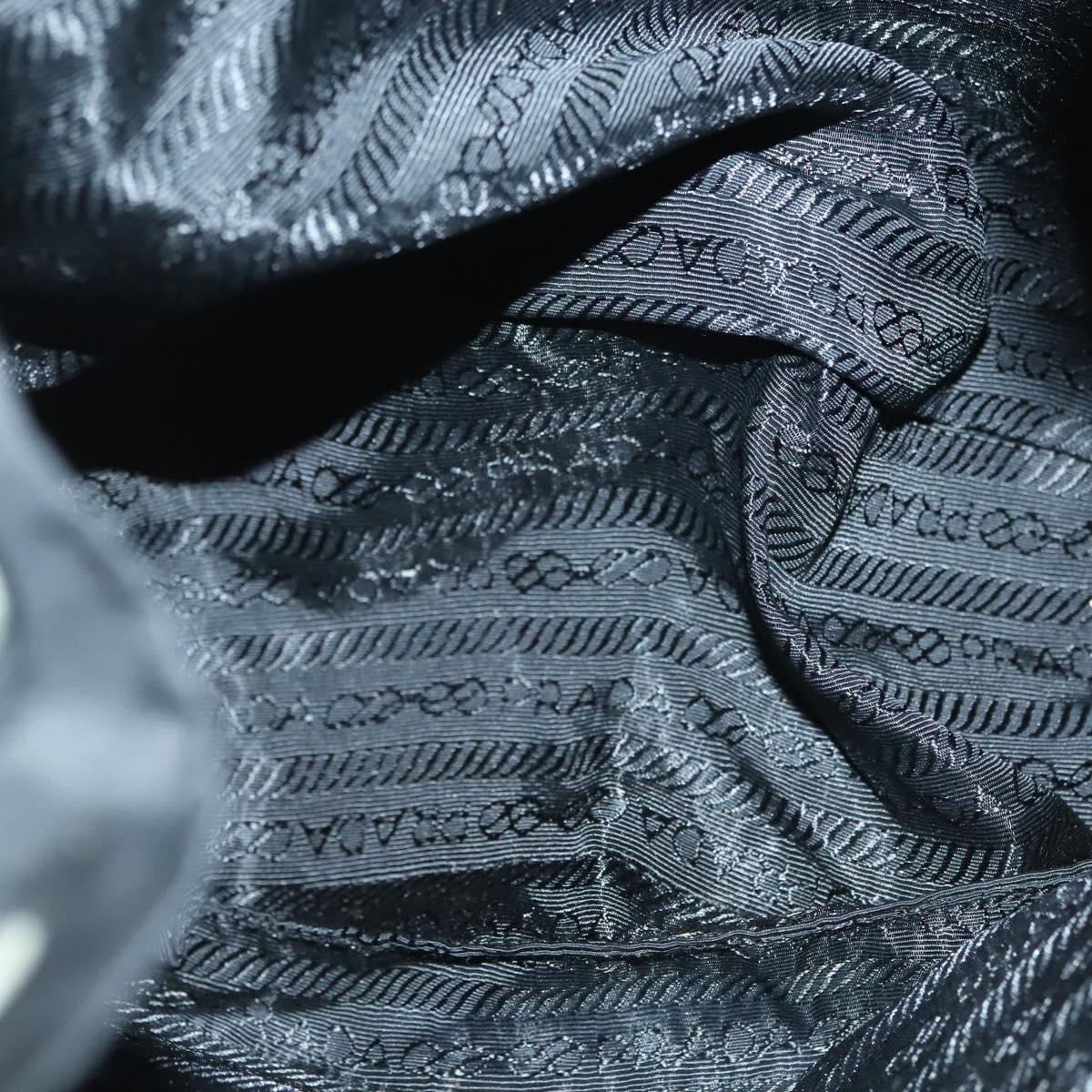 PRADA Backpack Nylon Black Silver Auth 138031