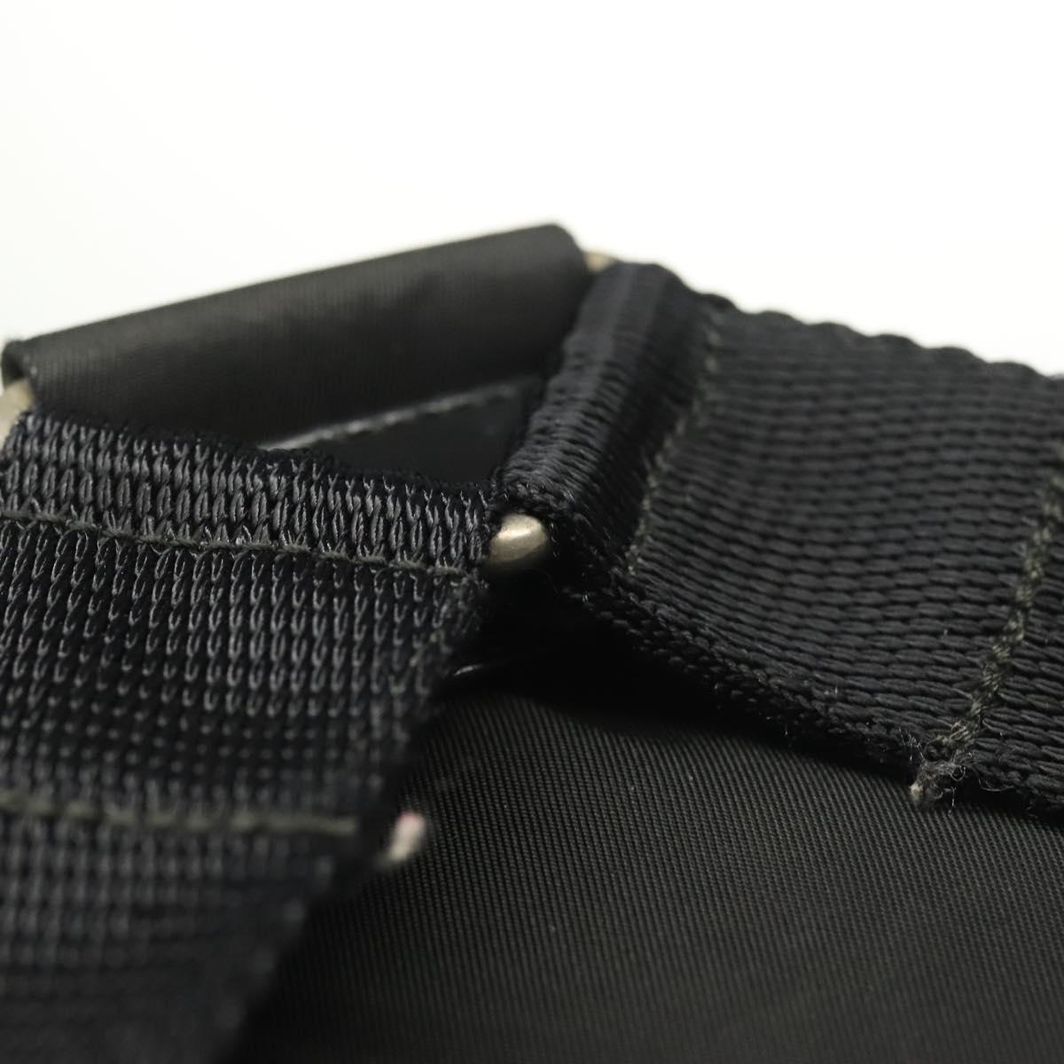 PRADA Backpack Nylon Black Silver Auth 138031