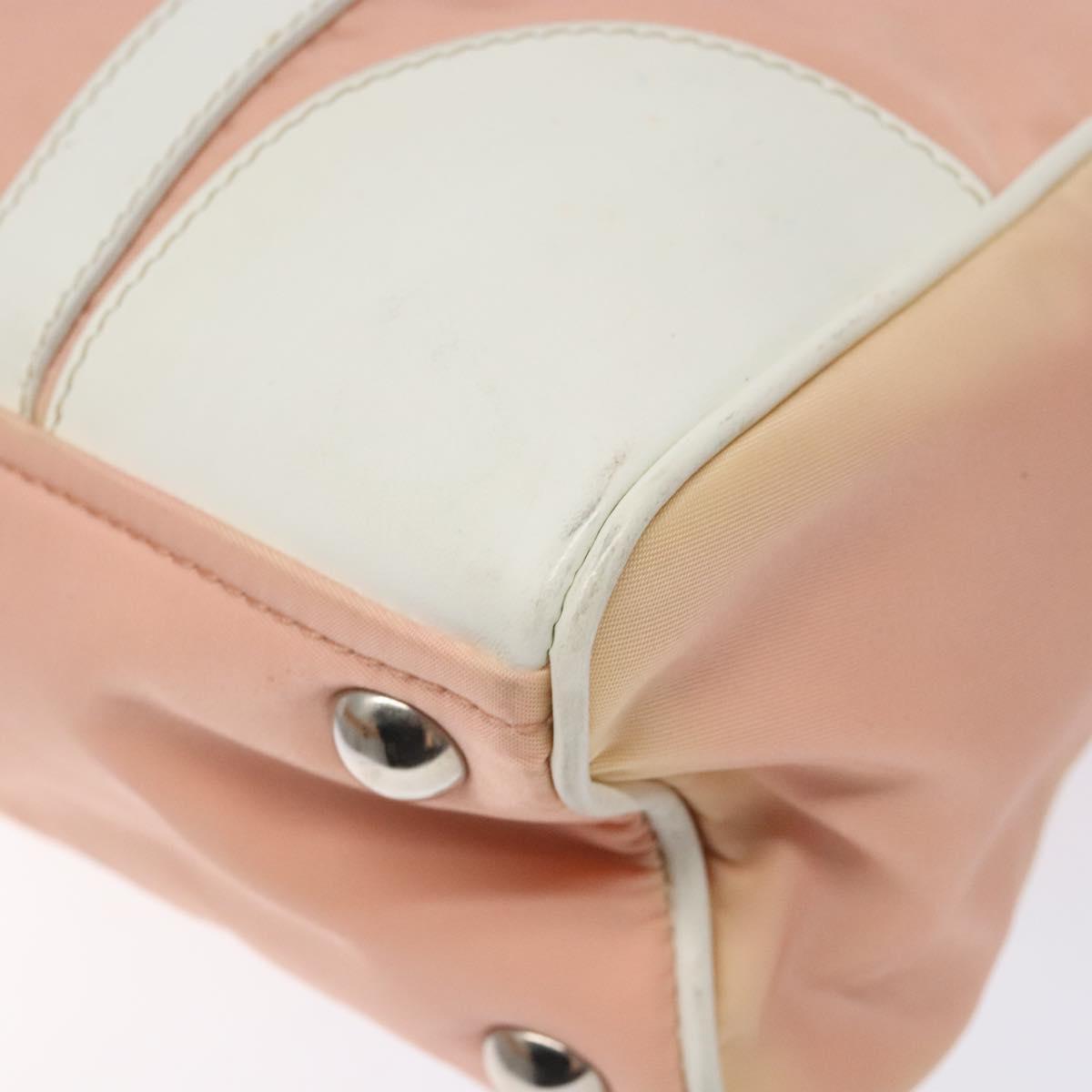 PRADA Shoulder Bag Nylon Pink Silver Auth 138032