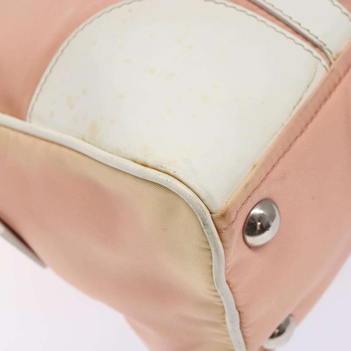 PRADA Shoulder Bag Nylon Pink Silver Auth 138032