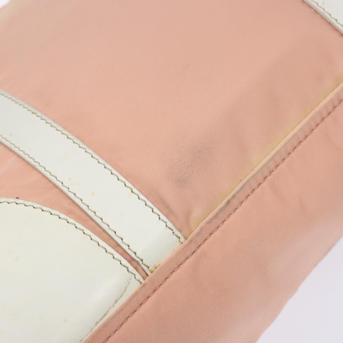 PRADA Shoulder Bag Nylon Pink Silver Auth 138032