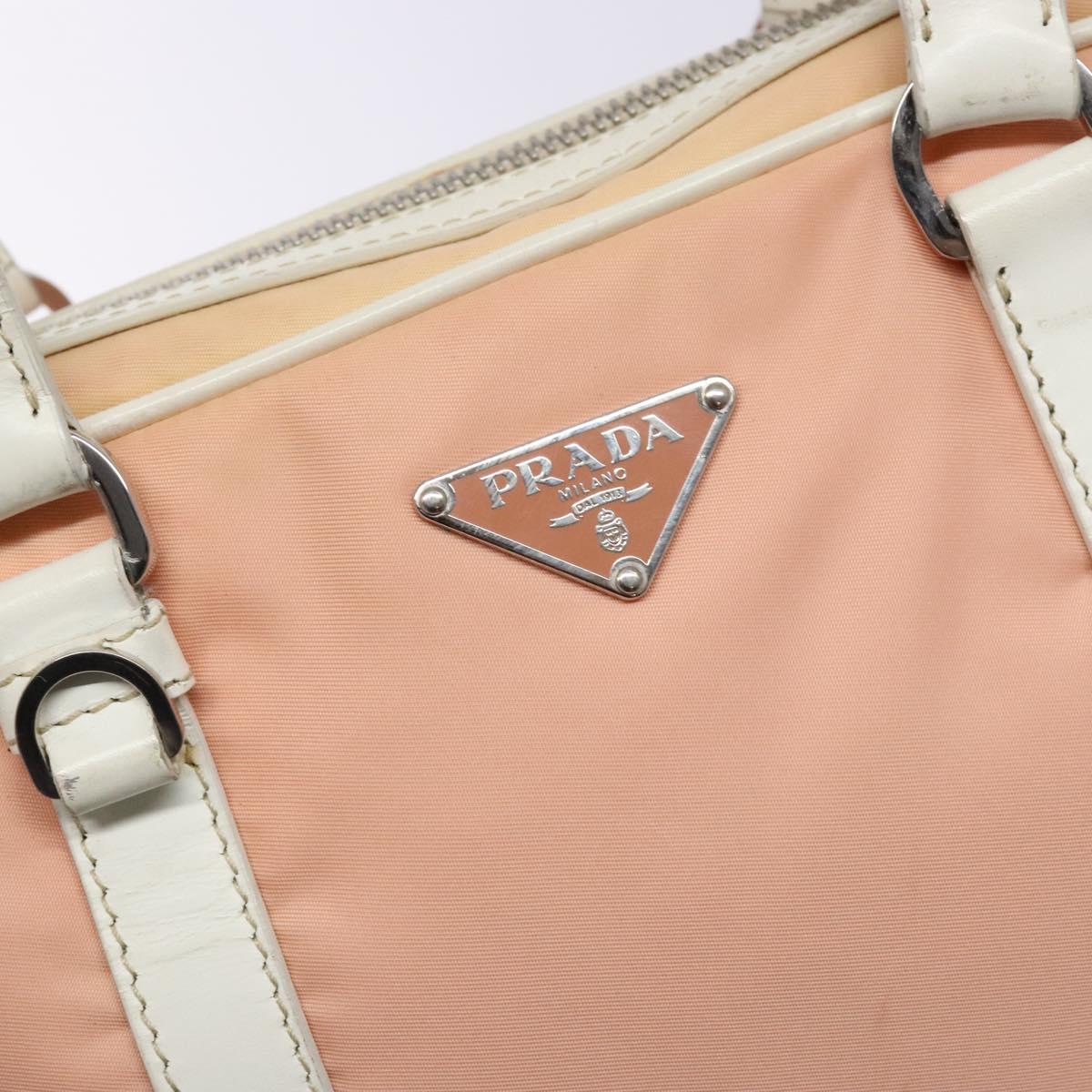 PRADA Shoulder Bag Nylon Pink Silver Auth 138032