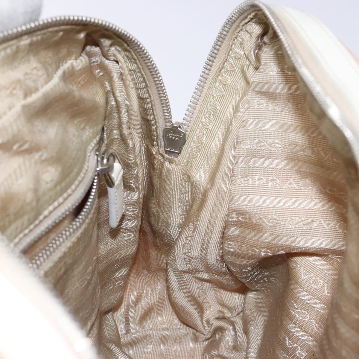 PRADA Shoulder Bag Nylon Pink Silver Auth 138032
