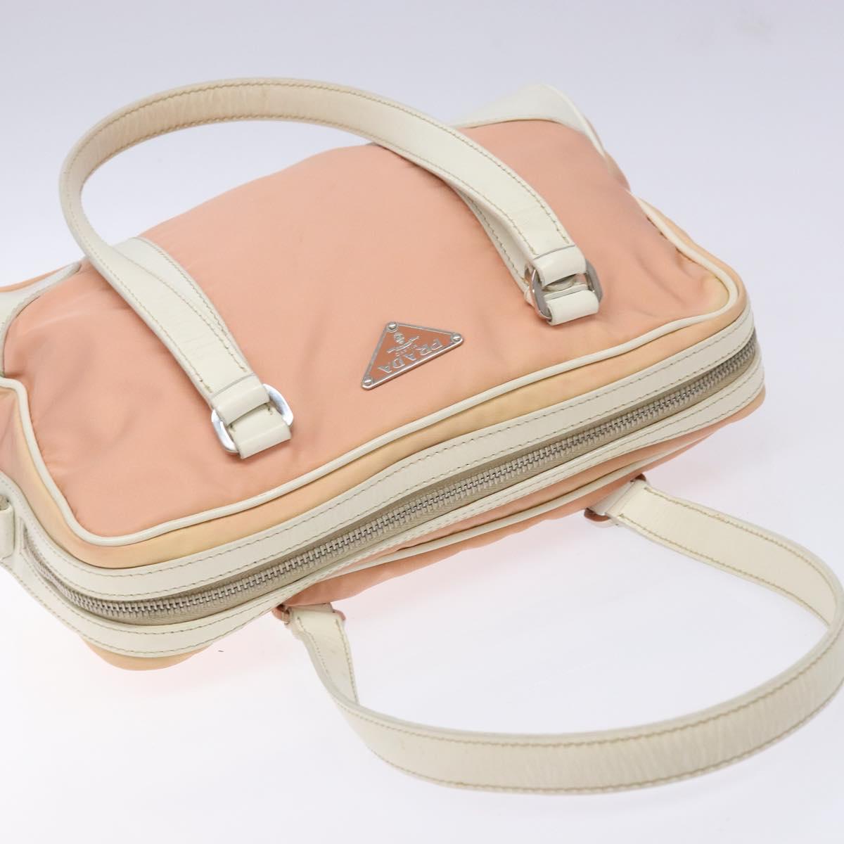 PRADA Shoulder Bag Nylon Pink Silver Auth 138032
