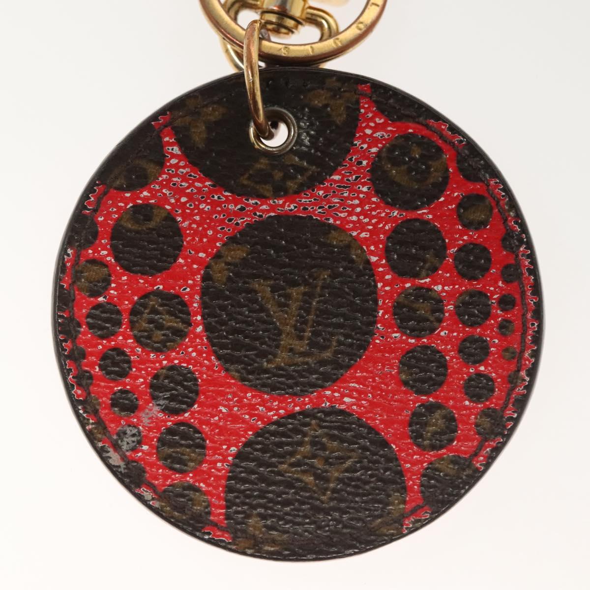 LOUIS VUITTON Yayoi Kusama Porte Cles Monogram Pumpkin Charm M66738 Auth 138042