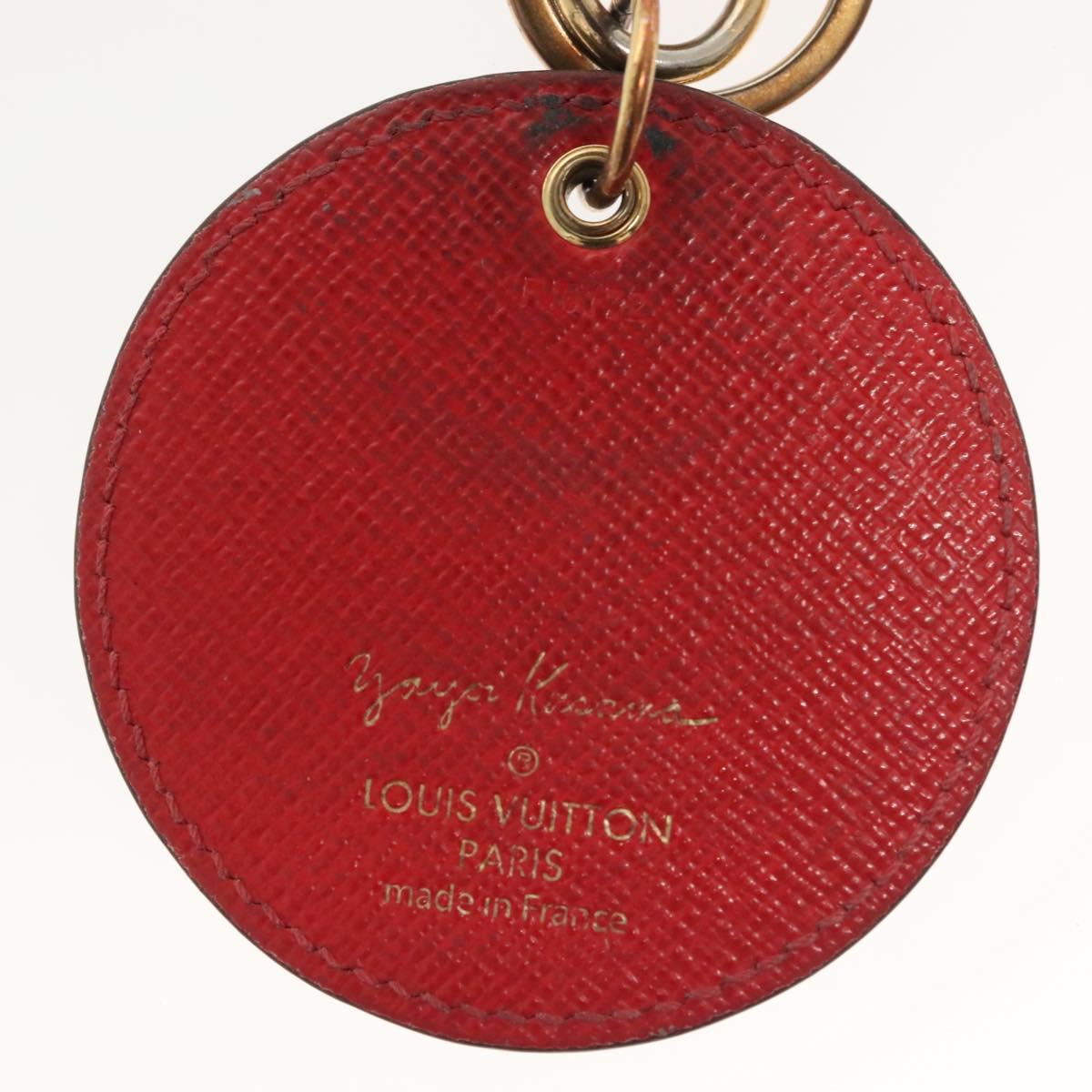 LOUIS VUITTON Yayoi Kusama Porte Cles Monogram Pumpkin Charm M66738 Auth 138042