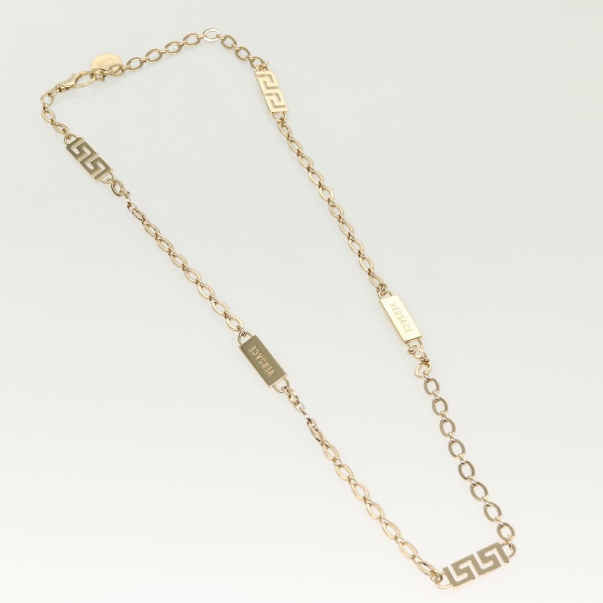 VERSACE Necklace metal Gold Auth 138043