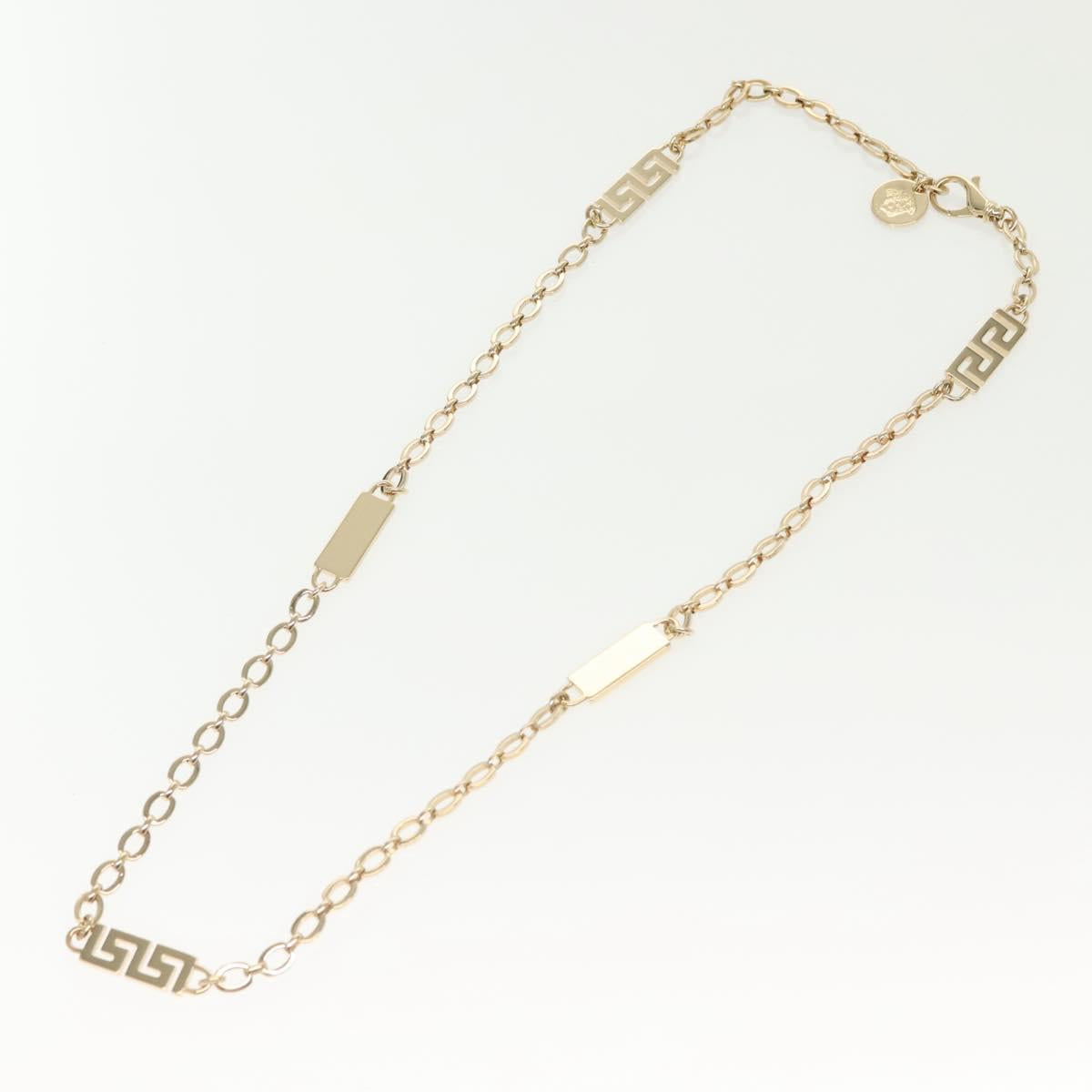 VERSACE Necklace metal Gold Auth 138043