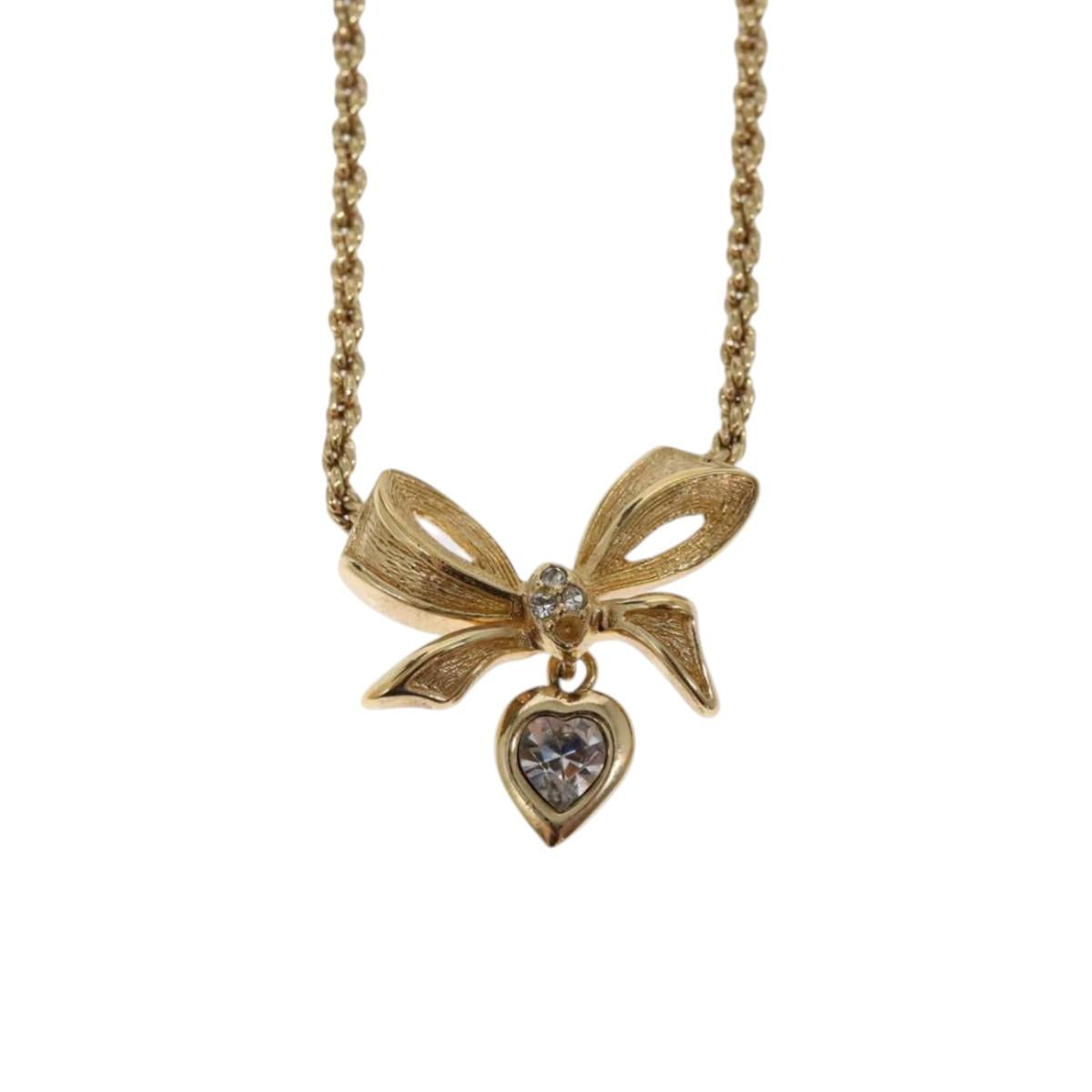 Christian Dior Necklace metal Gold Auth 138046