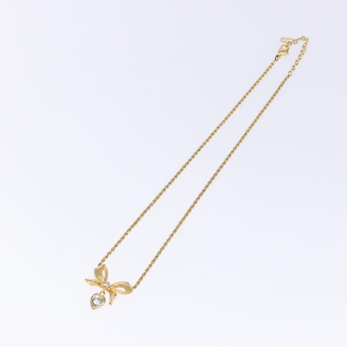 Christian Dior Necklace metal Gold Auth 138046