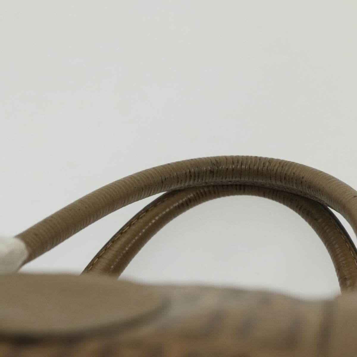 FENDI Zucchino Canvas Boston Bag Coated Canvas Vintage Brown Auth 138057