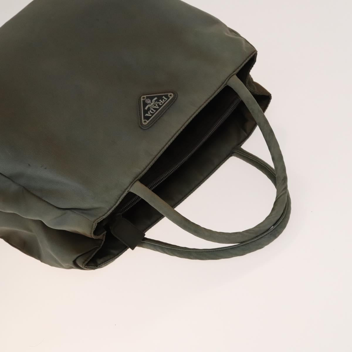 PRADA Tote Bag Nylon 2Set Gray Pink Auth 138061