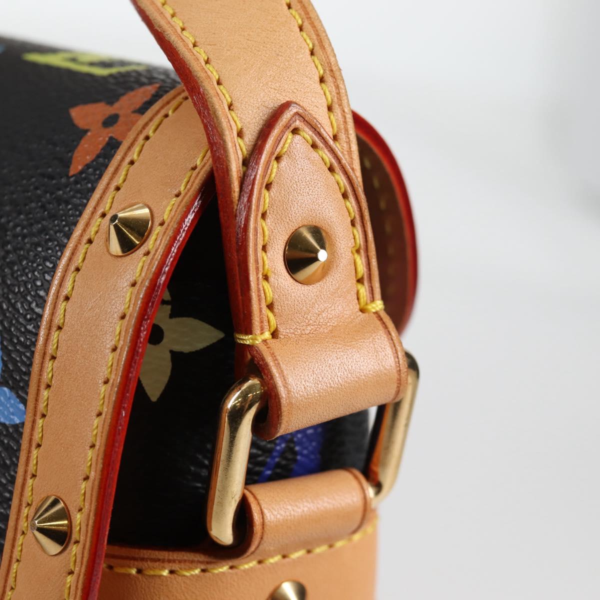 LOUIS VUITTON Monogram Multicolor Sologne Shoulder Bag Black M92639 Auth 138075SAV