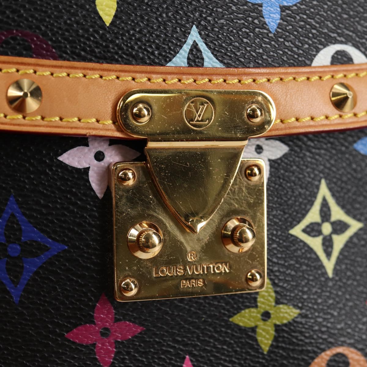 LOUIS VUITTON Monogram Multicolor Sologne Shoulder Bag Black M92639 Auth 138075V