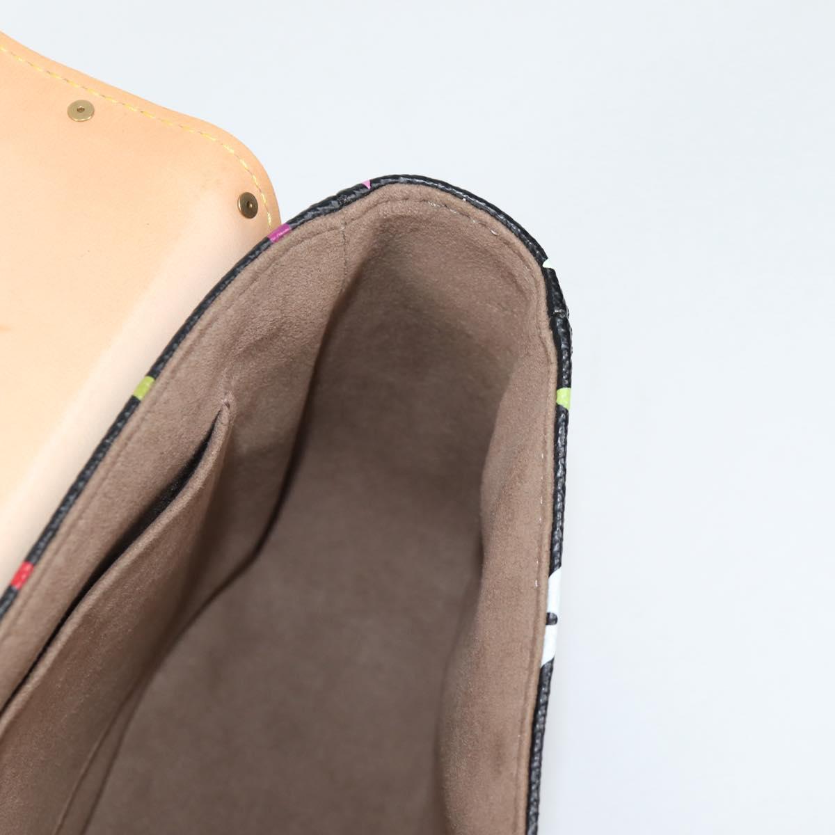 LOUIS VUITTON Monogram Multicolor Sologne Shoulder Bag Black M92639 Auth 138075V