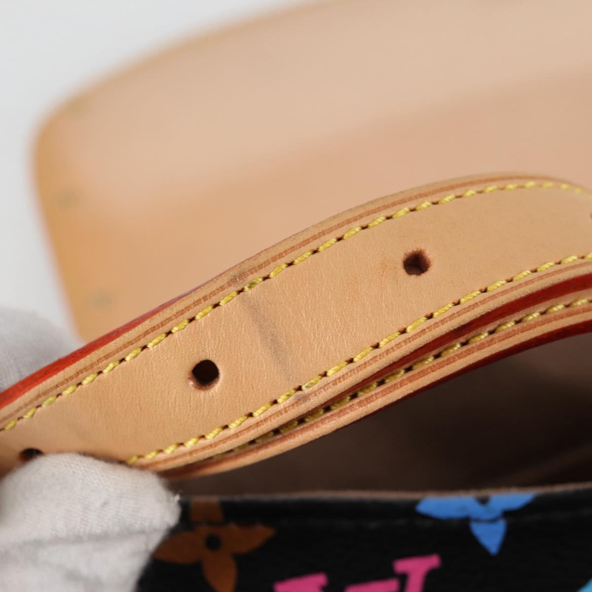 LOUIS VUITTON Monogram Multicolor Sologne Shoulder Bag Black M92639 Auth 138075V