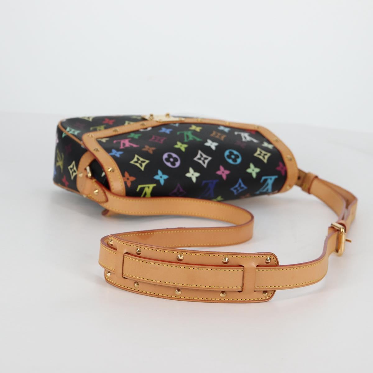 LOUIS VUITTON Monogram Multicolor Sologne Shoulder Bag Black M92639 Auth 138075SAV
