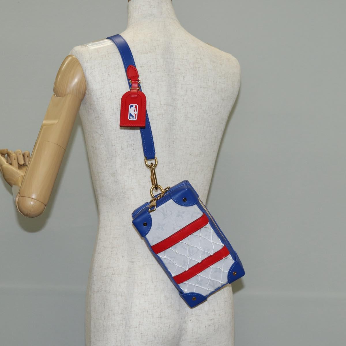 LOUIS VUITTON White LV X NBA Soft Trunk Phone Box Bag M80101 LV Auth 138078SAM