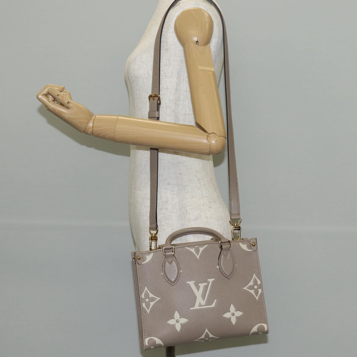 LOUIS VUITTON Monogram Empreinte On The Go PM Bag 2way Claim M45779 Auth 138080M