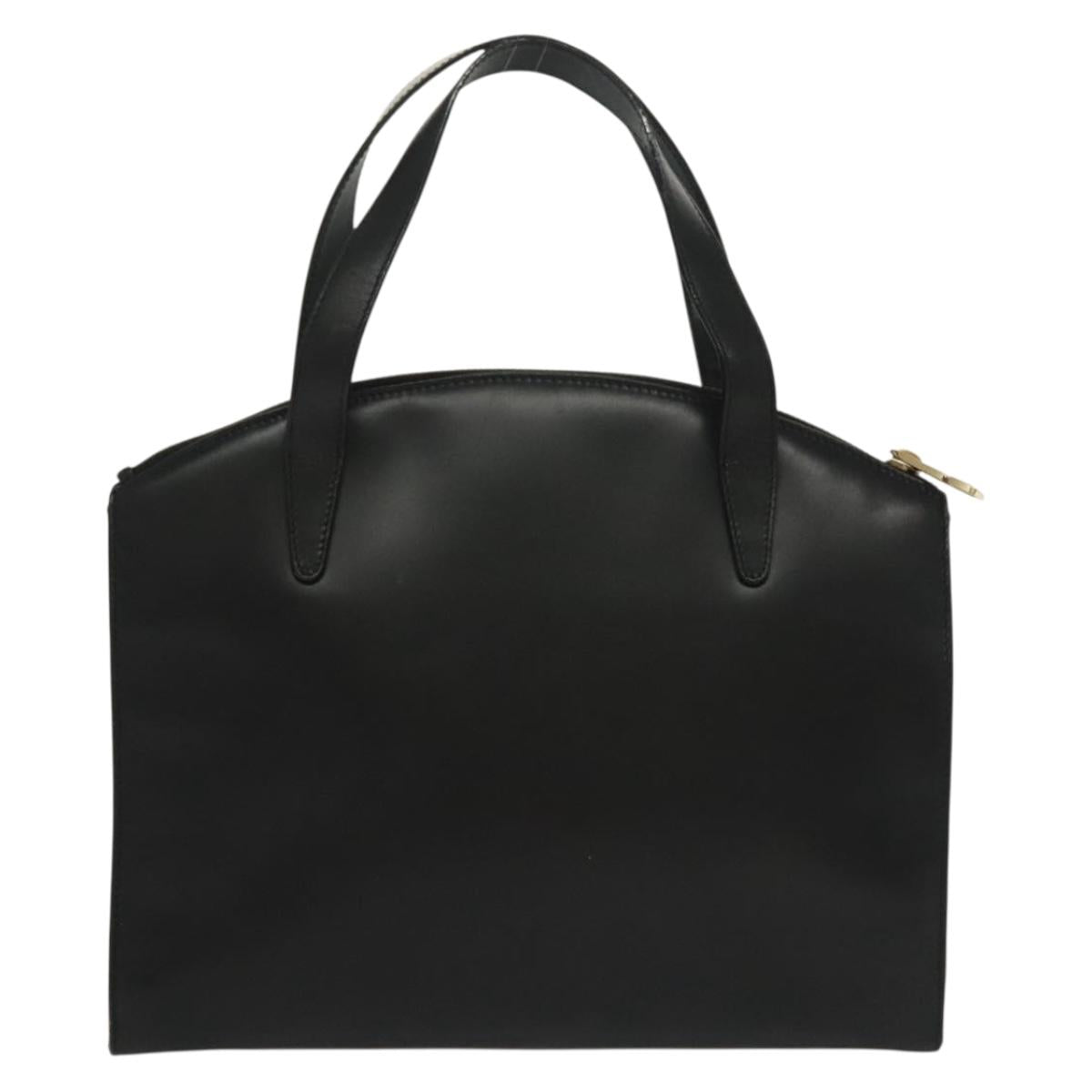 GUCCI Tote Bag Leather Gold Black 000 2058 0569 0 Auth 138115