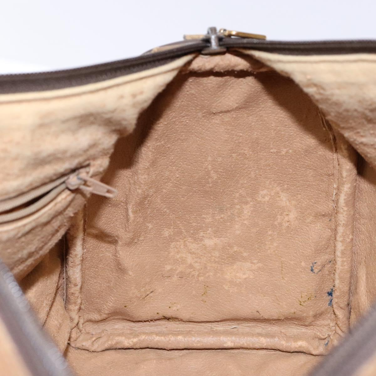 GUCCI GG Supreme Web Sherry Line Hand Bag PVC Beige Gold 69 02 007 Auth 138116