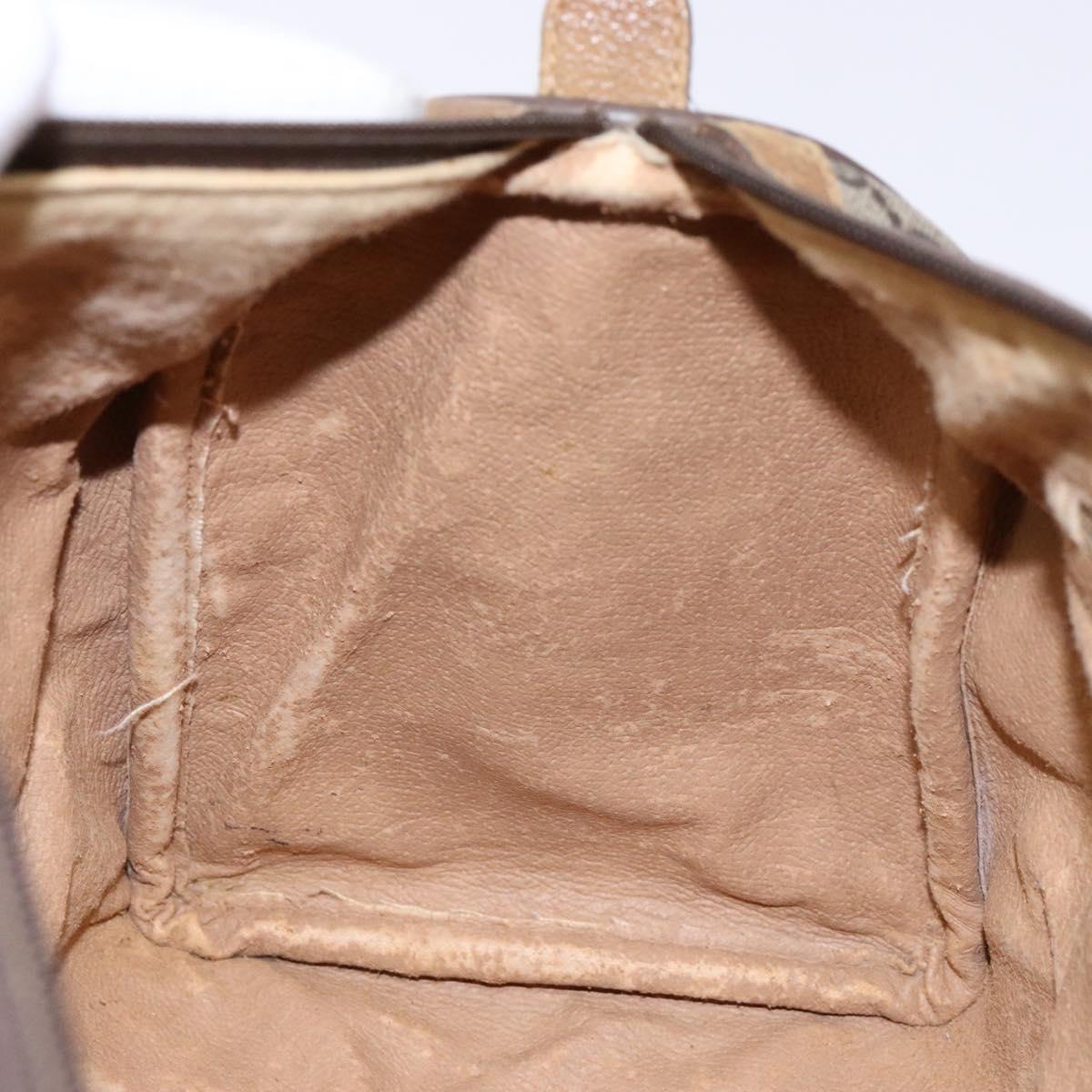GUCCI GG Supreme Web Sherry Line Hand Bag PVC Beige Gold 69 02 007 Auth 138116