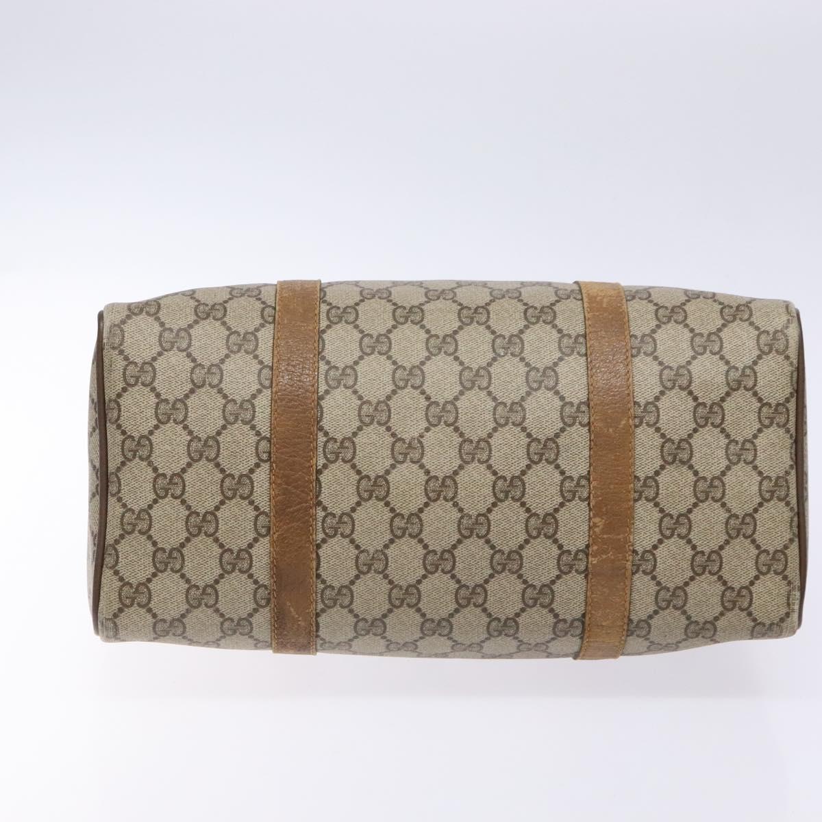 GUCCI GG Supreme Web Sherry Line Hand Bag PVC Beige Gold 69 02 007 Auth 138116