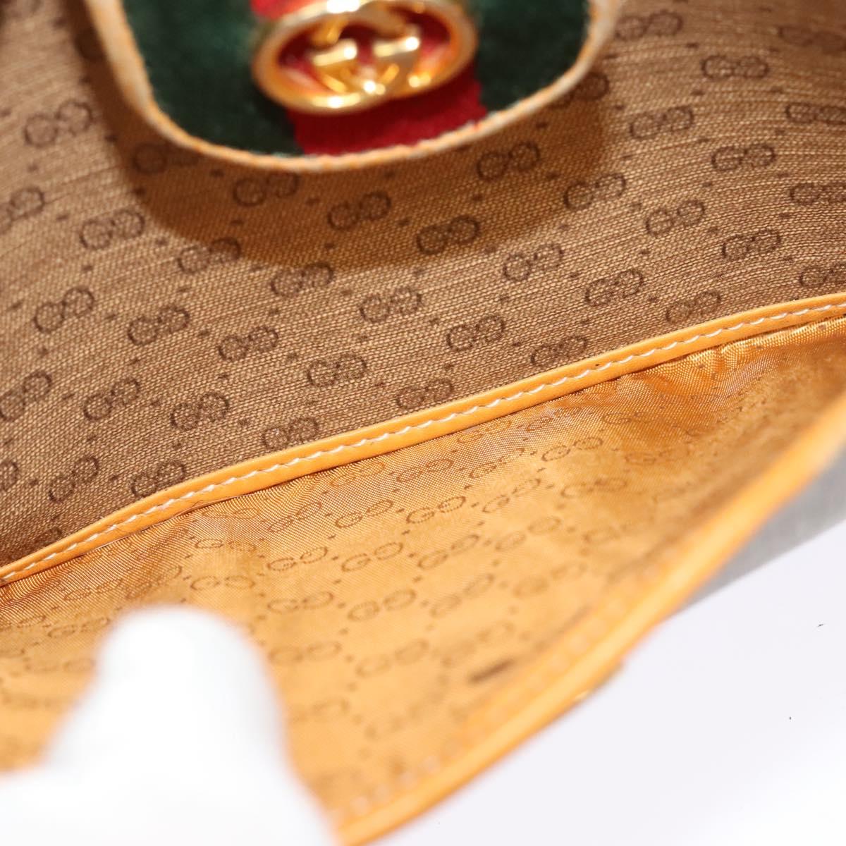 GUCCI Micro GG Supreme Web Sherry Line Bag Beige Gold 001 098 4073 Auth 138118