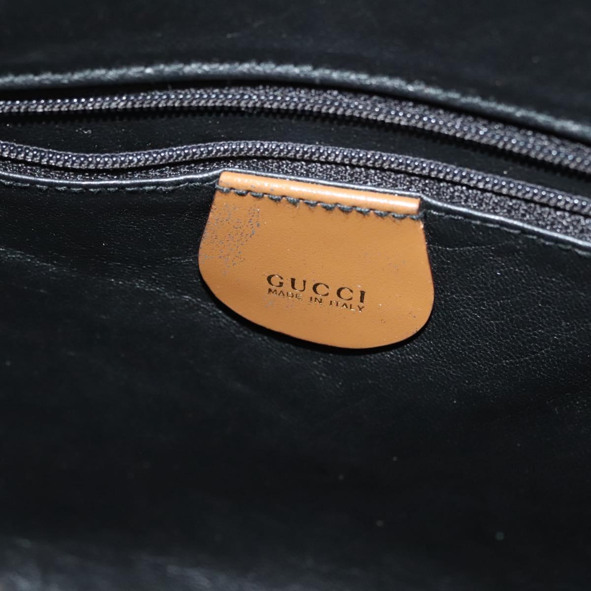 GUCCI Bamboo Hand Bag Patent Leather 2way Gold 001 1705 1638 Auth 138119
