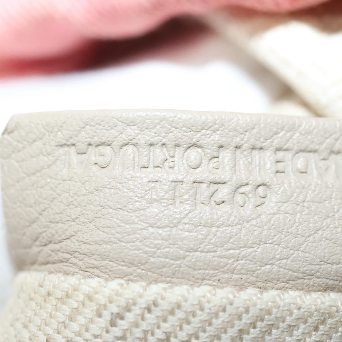 LOEWE Drawstring Pouch Canvas Pink Auth 138135
