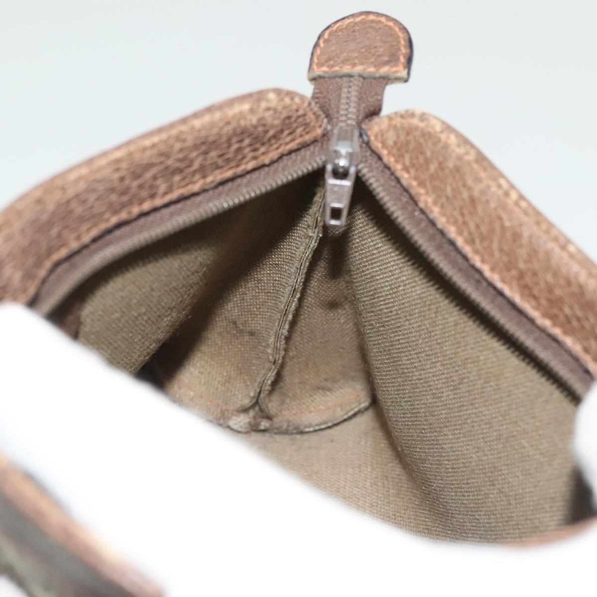 GUCCI GG Supreme Pouch PVC Beige 89 01 020 Auth 138143
