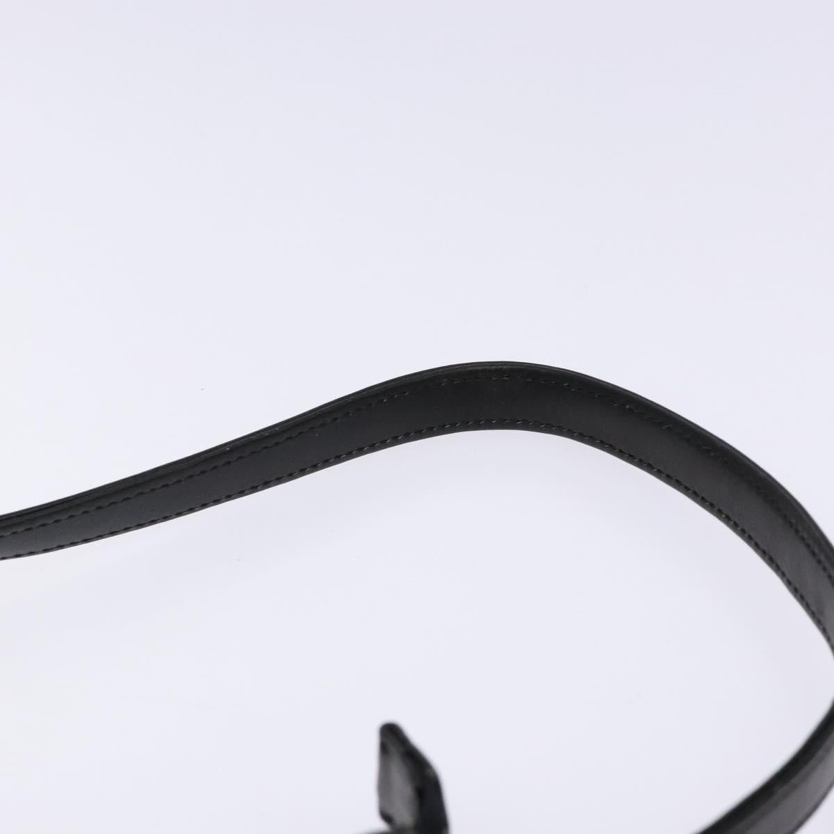 BVLGARI Logo Mania Shoulder Bag Canvas Black Silver Auth 138188