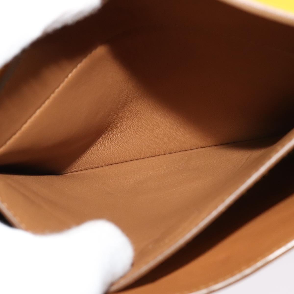 PRADA Shoulder Bag Yellow Silver Auth 138192